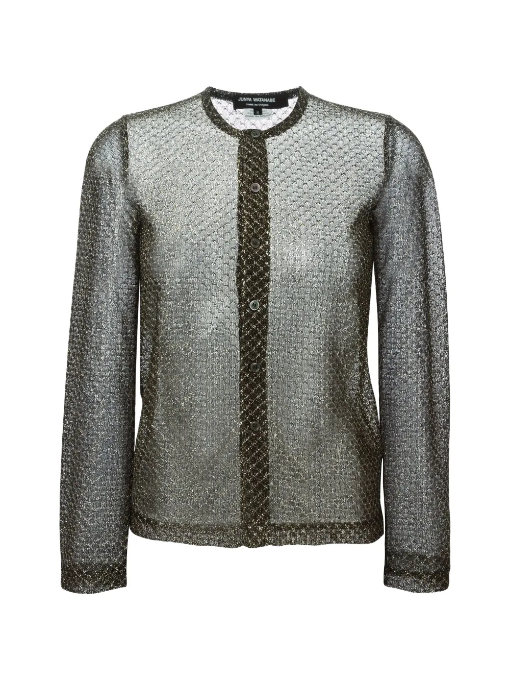 Junya Watanabe metallic sheen cardigan - Nero
