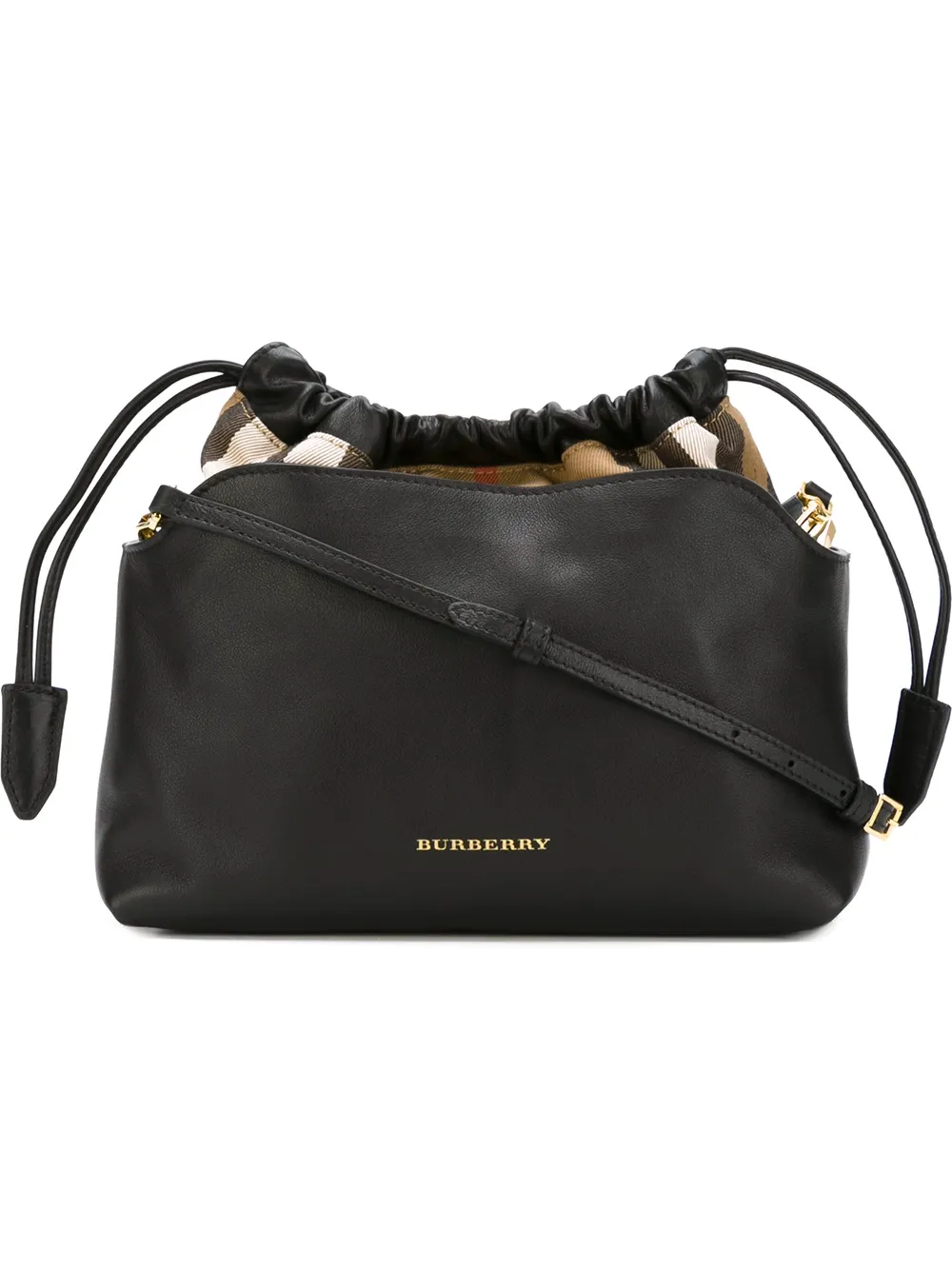 Burberry ドローストリング クロスボディ - ブラック Burberry ドローストリング クロスボディ - ブラック