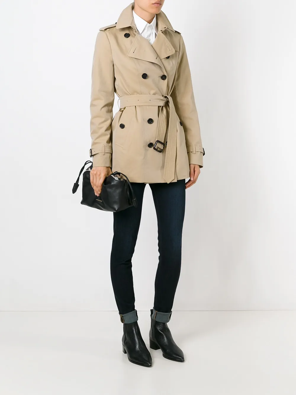 Burberry drawstring crossbody bag Zwart