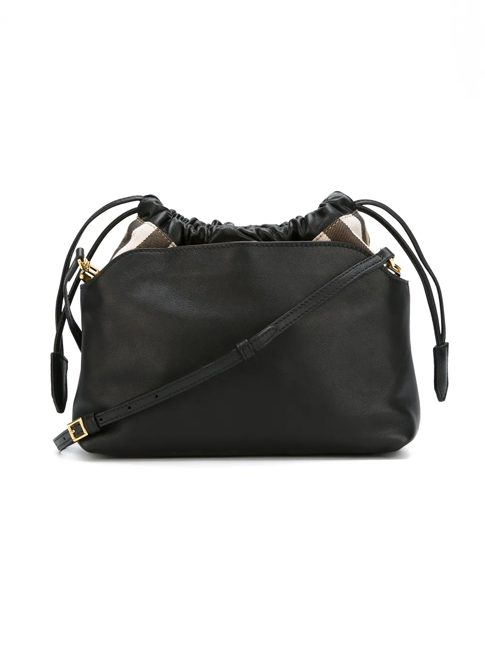 Burberry drawstring crossbody bag Zwart