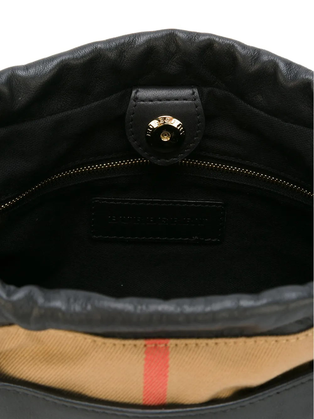 Burberry drawstring crossbody bag Zwart