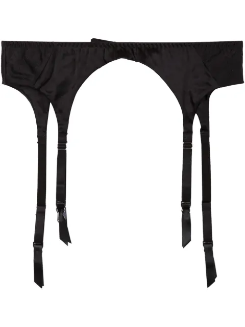 Fleur Du Mal topstitch garter belt