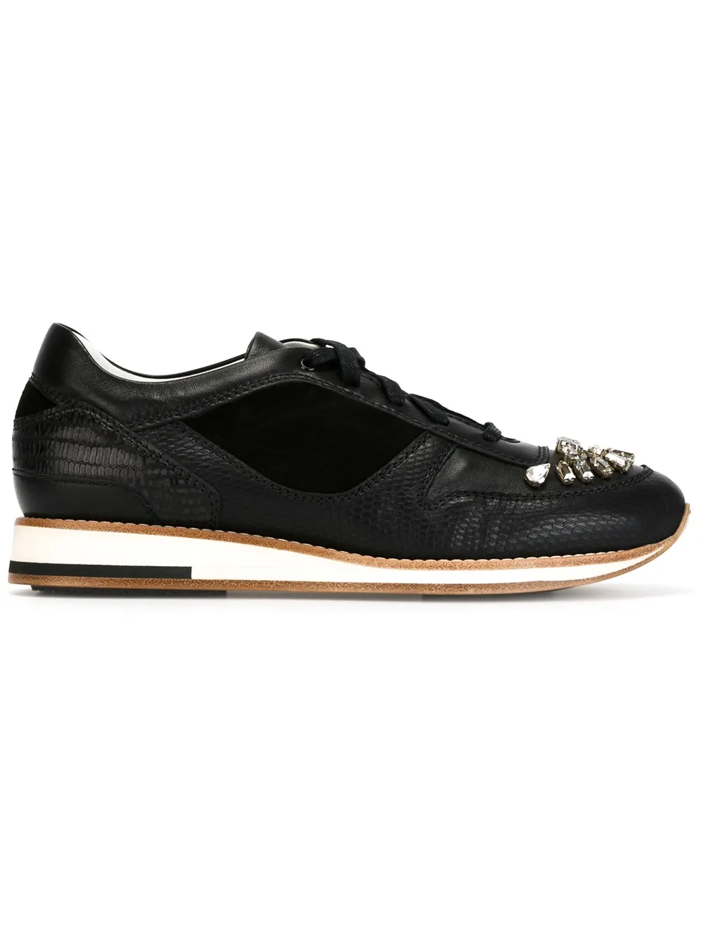 Lanvin 장식 패널 스니커즈 | 블랙 | Image 1