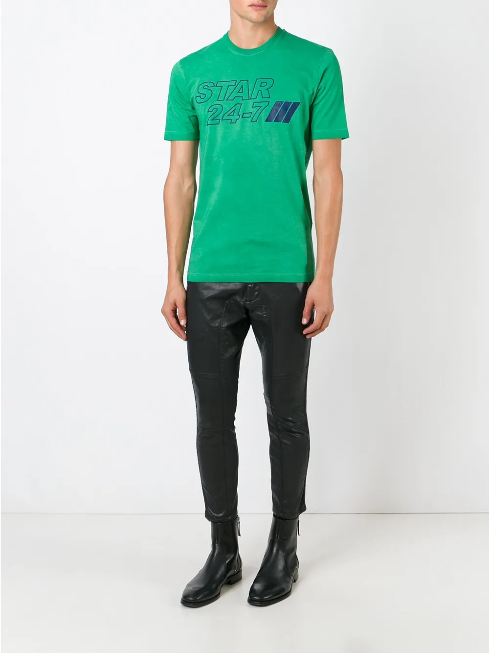 DSQUARED2 faux-leather skinny trousers Zwart