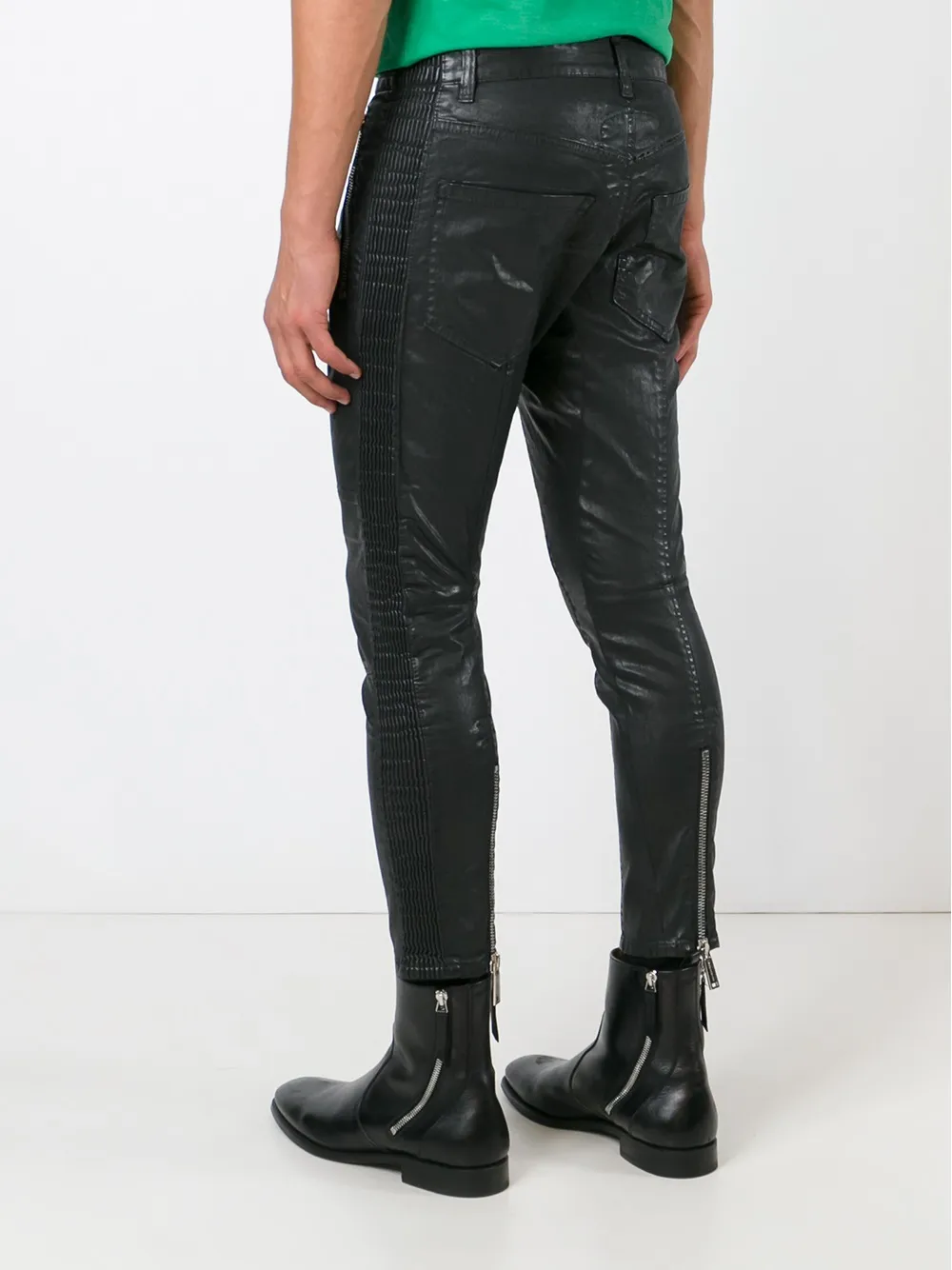 DSQUARED2 faux-leather skinny trousers Zwart