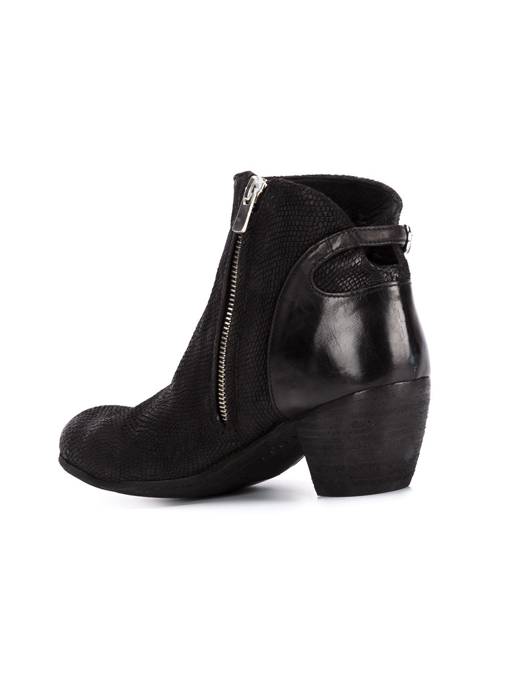 Officine Creative panelled ankle boots Black
