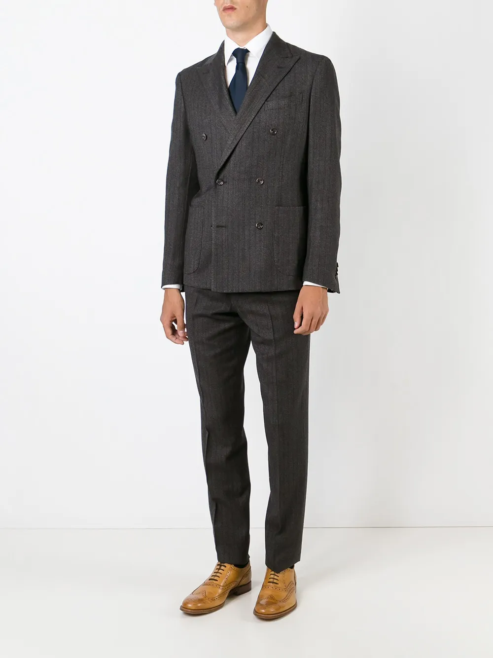 Boglioli double breasted suit Grijs