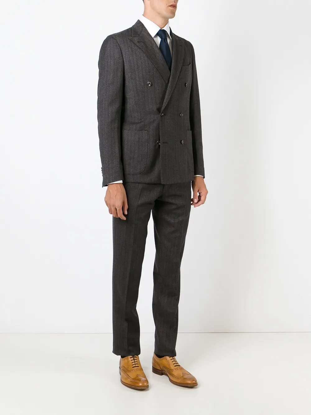Boglioli double breasted suit Grijs