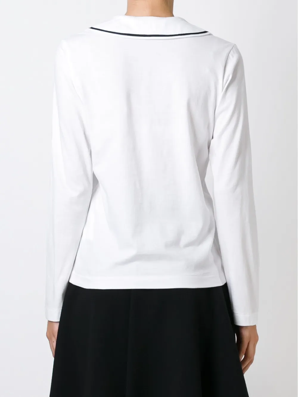 Comme Des Garçons Peter Pan Collar Sweater In White