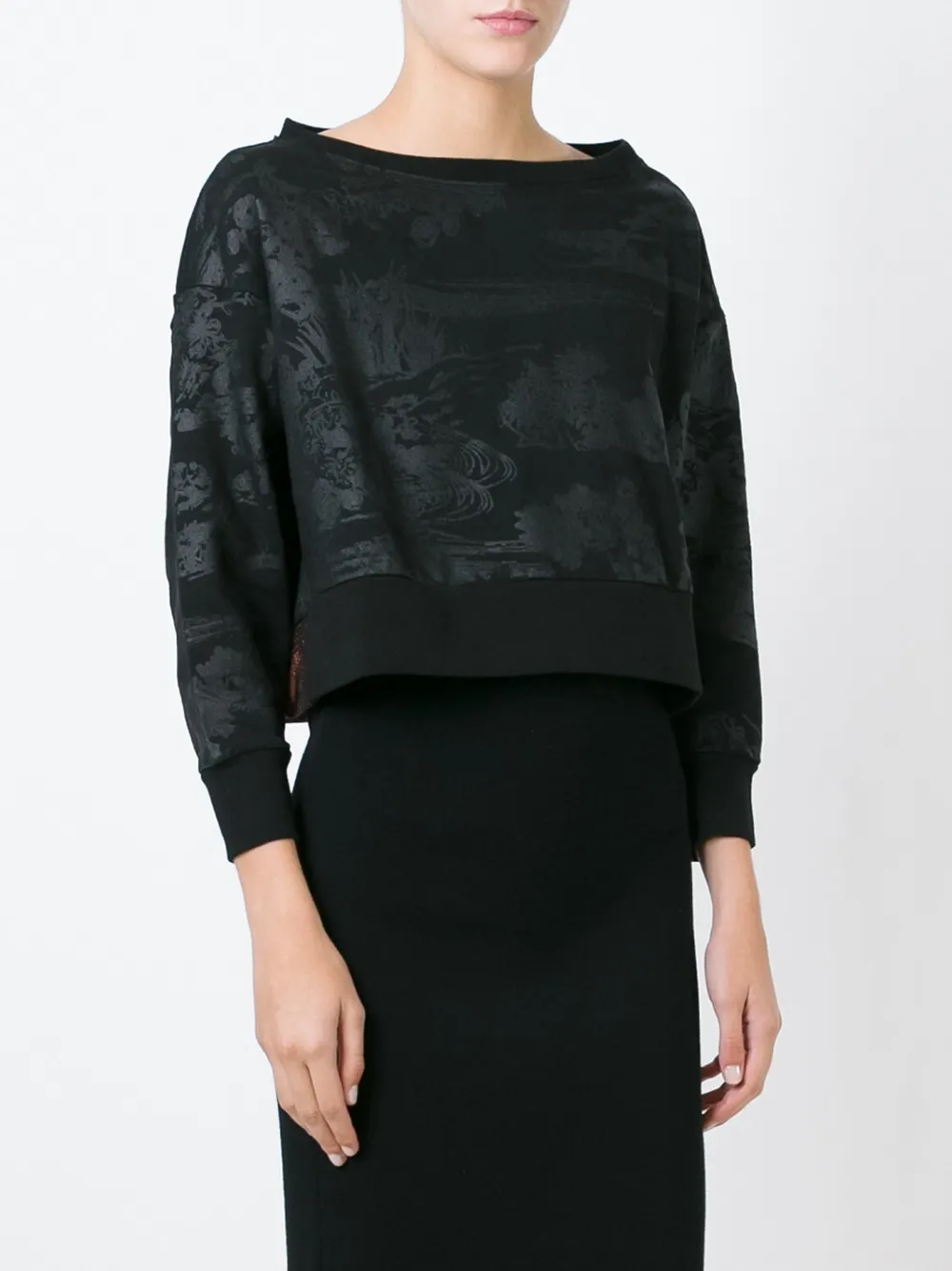 8pm Cropped Sweatshirt In Black
