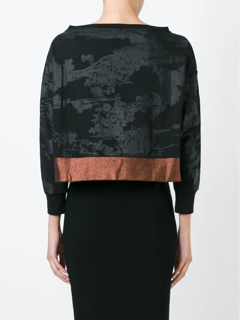 8pm Cropped Sweatshirt In Black