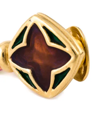 Givenchy Vintage Iridescent Clip On Earrings Farfetch Givenchy Vintage Iridescent Clip On Earrings