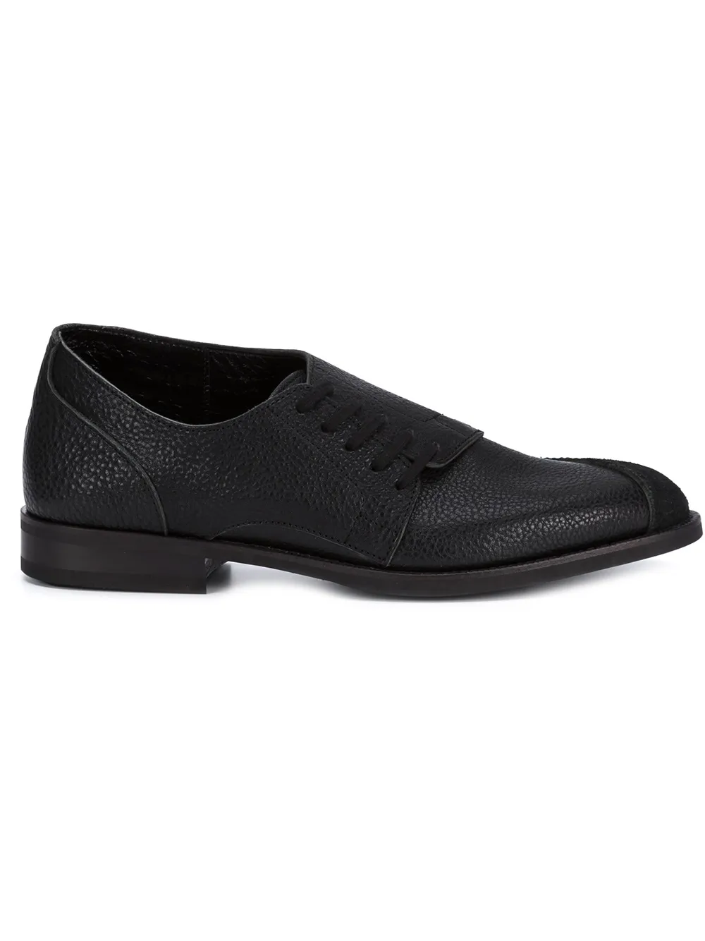 Comme des Garçons Homme Plus asymmetric fastening shoes Black