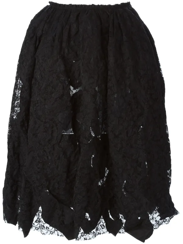 Comme Des Garçons Comme Des Garçons フローラル装飾 レーススカート