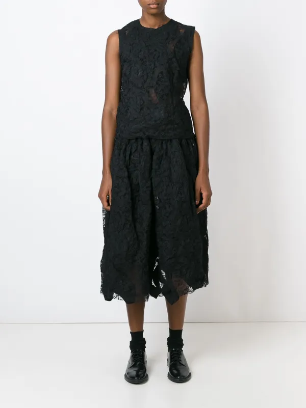 コムデギャルソン コムコム デザイン レース スカート Comme Des Garçons Comme Des Garçons フローラル装飾 レーススカート