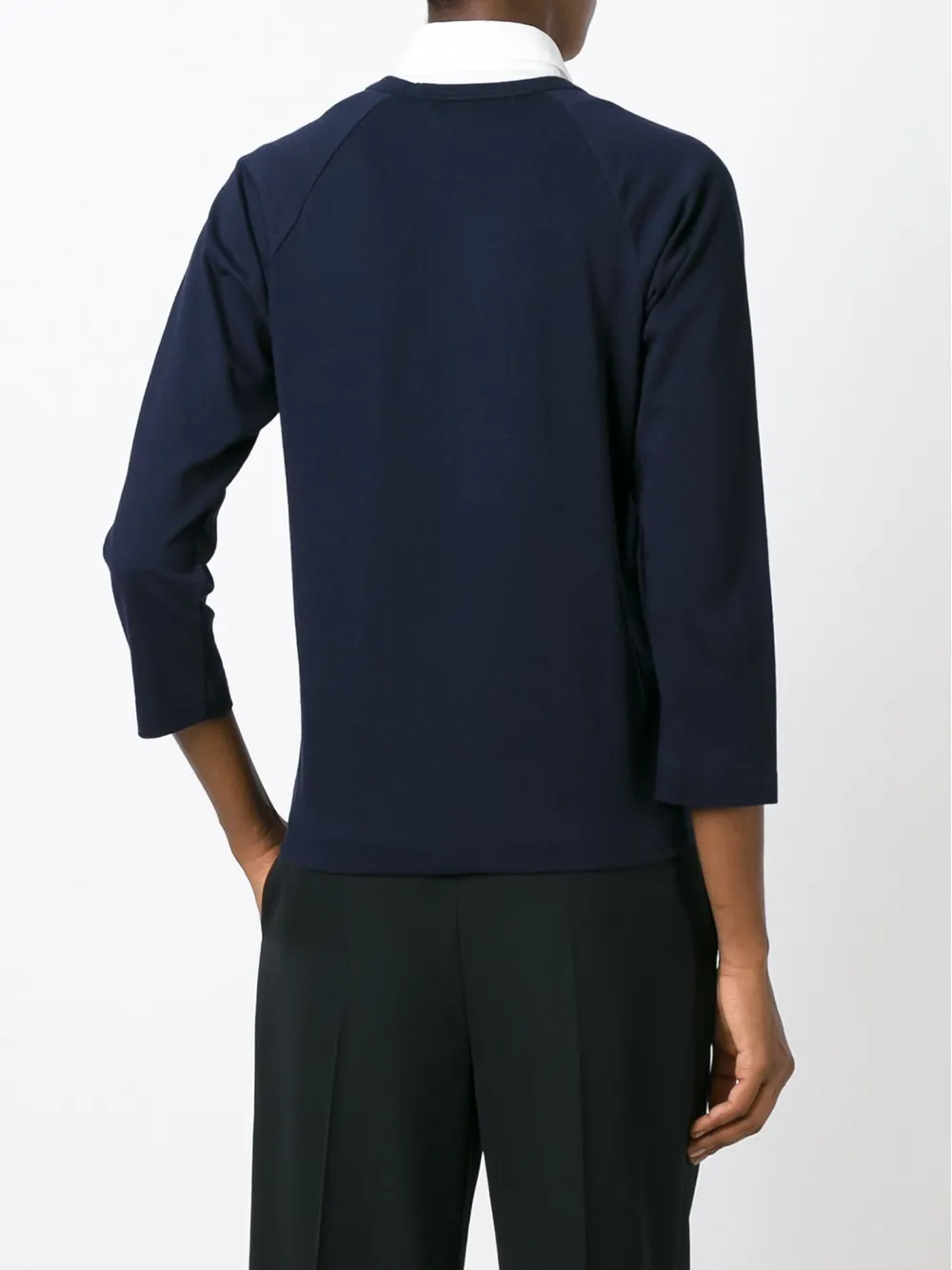 Comme Des Garçons Chevron T-shirt In Blue