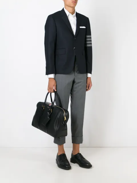 THOM BROWNE DOUBLE ZIP TOTE BAG