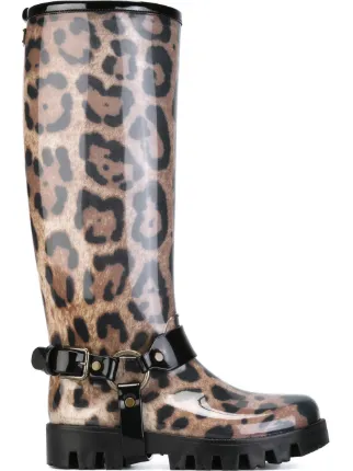 dolce and gabbana leopard print boots