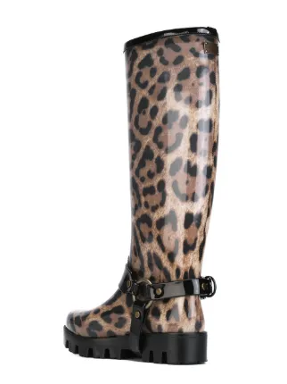 dolce and gabbana leopard print boots