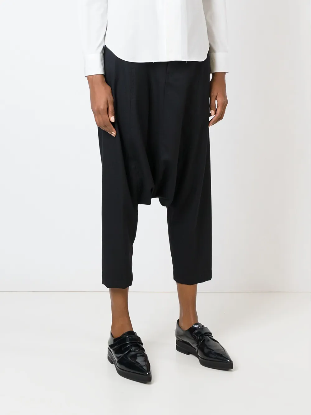 Comme Des Garcons Girl Drop Crotch Trousers In Black