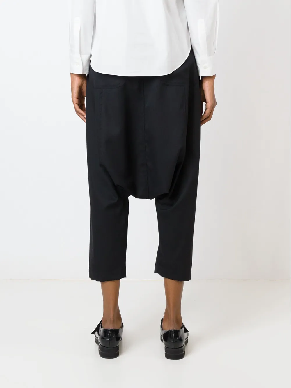 Comme Des Garcons Girl Drop Crotch Trousers In Black