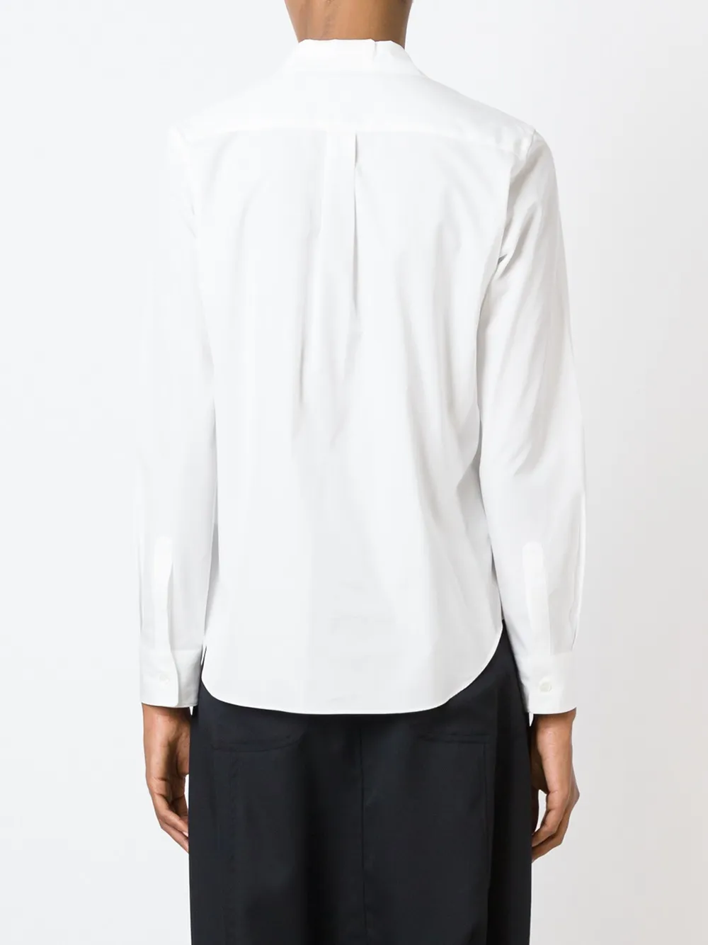 Comme Des Garcons Girl Pom Pom Button Shirt In White