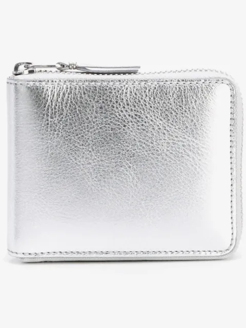 Comme Des Garçons Wallet metallic zip wallet