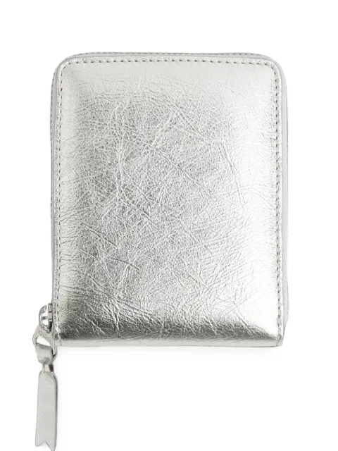 Comme Des Garçons Wallet cartera metalizada con cierre