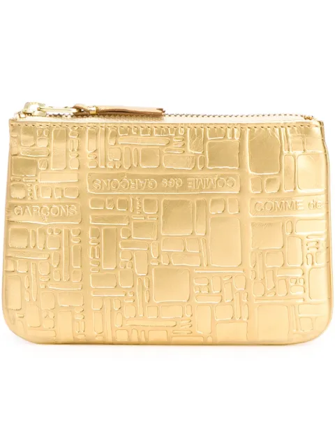 Comme Des Garçons Wallet porte-monnaie zippé à motif embossé