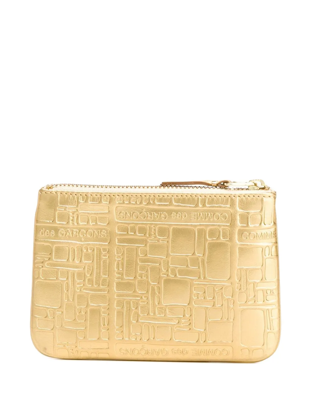 Comme Des Garçons Wallet porte-monnaie zippé à motif embossé | métallisé | Image 1