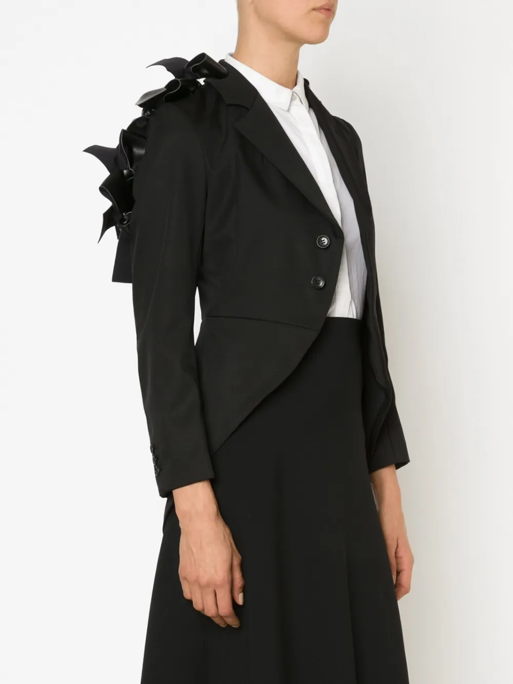 Comme Des Garçons Bow Blazer Jacket In Black