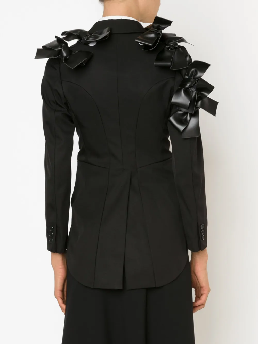 Comme Des Garçons Bow Blazer Jacket In Black