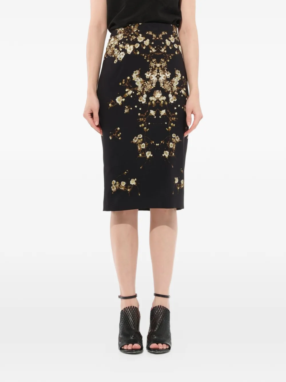Givenchy gypsophila print skirt - Nero
