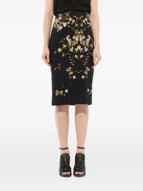 Givenchy falda con estampado de gipsófila