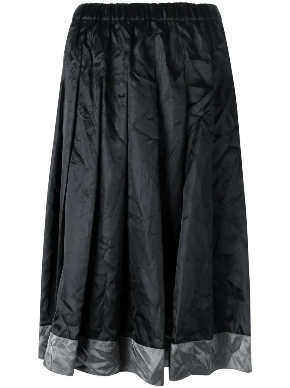 Comme Des Garçons Comme Des Garçons pleated two-tone skirt - Nero