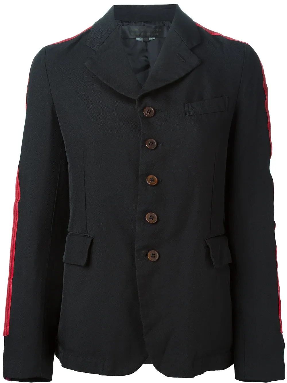 Comme Des Garçons Patch Stripe Blazer In Black