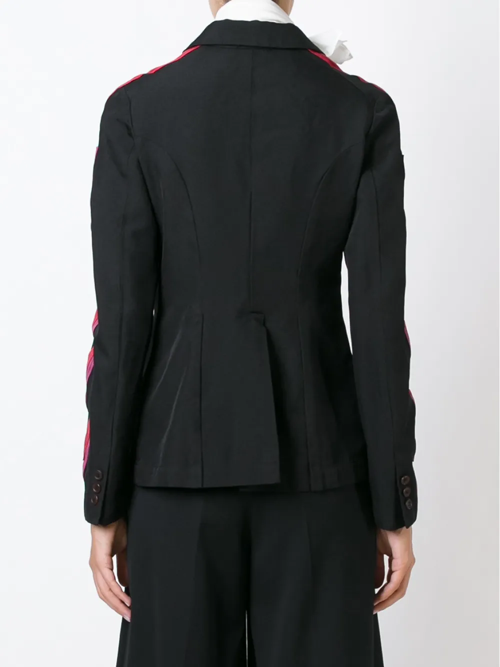 Comme Des Garçons Patch Stripe Blazer In Black