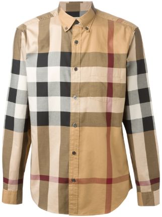 nova check burberry shirt