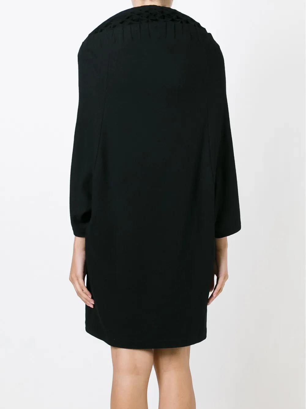 Junya Watanabe Ruff-collar Midi Dress In Black