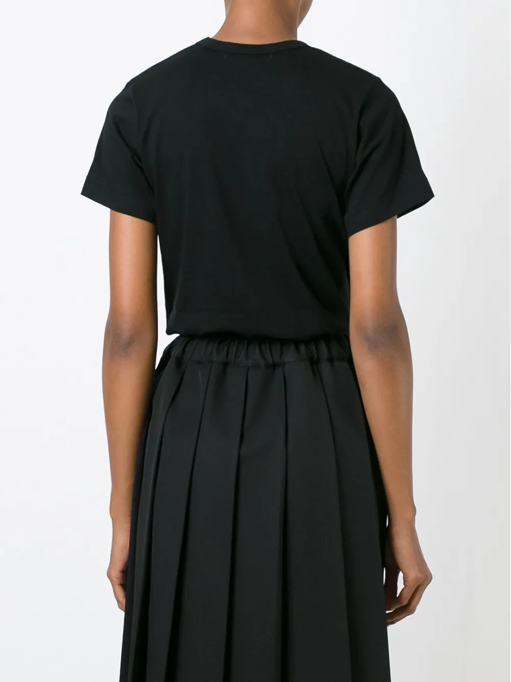 Comme Des Garçons straight pleated skirt Zwart