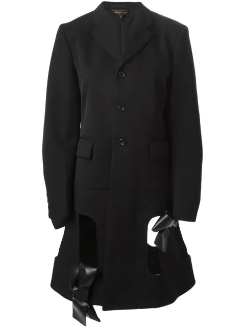 Comme Des Garçons cut-out bow detailing coat
