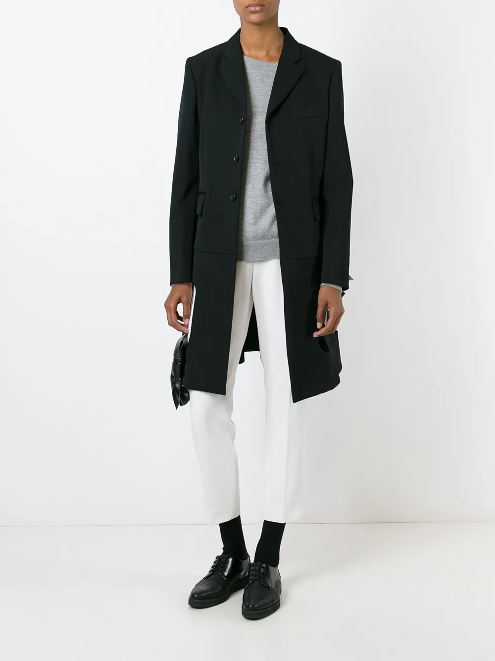 Comme Des Garçons cut-out bow detailing coat | Single Breasted Coats | Image 2