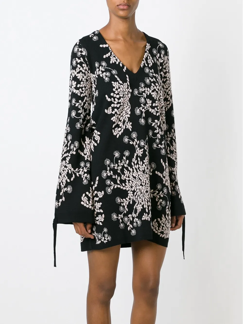 Chloé floral knit dress Zwart