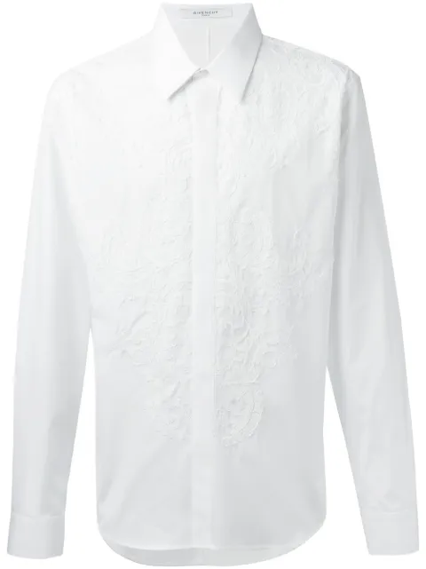 Givenchy floral macramé shirt