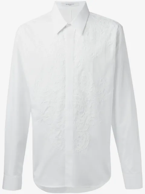 Givenchy floral macramé shirt