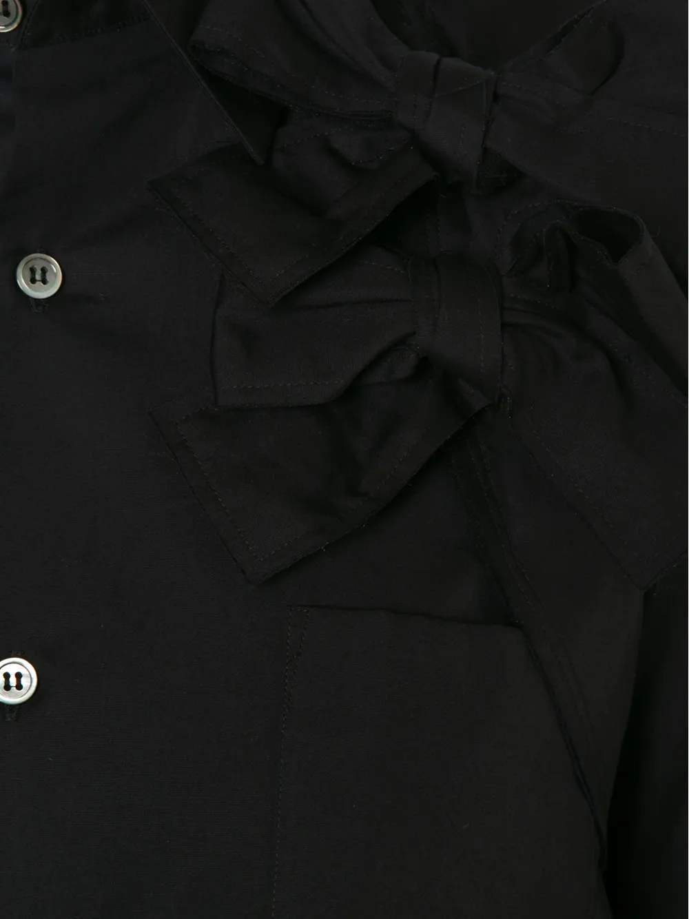 Comme Des Garçons bow detail shirt Zwart