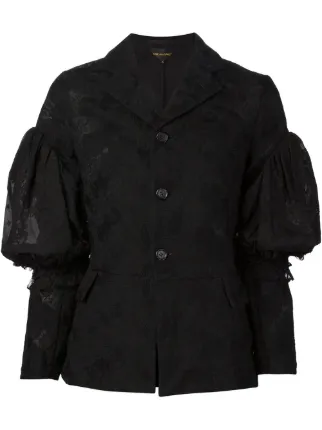 Comme Des Garçons Puff Sleeve Lace Jacket | أسود | FARFETCH OM