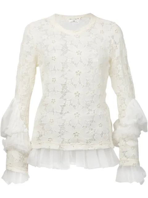 Comme Des Garçons floral lace blouse