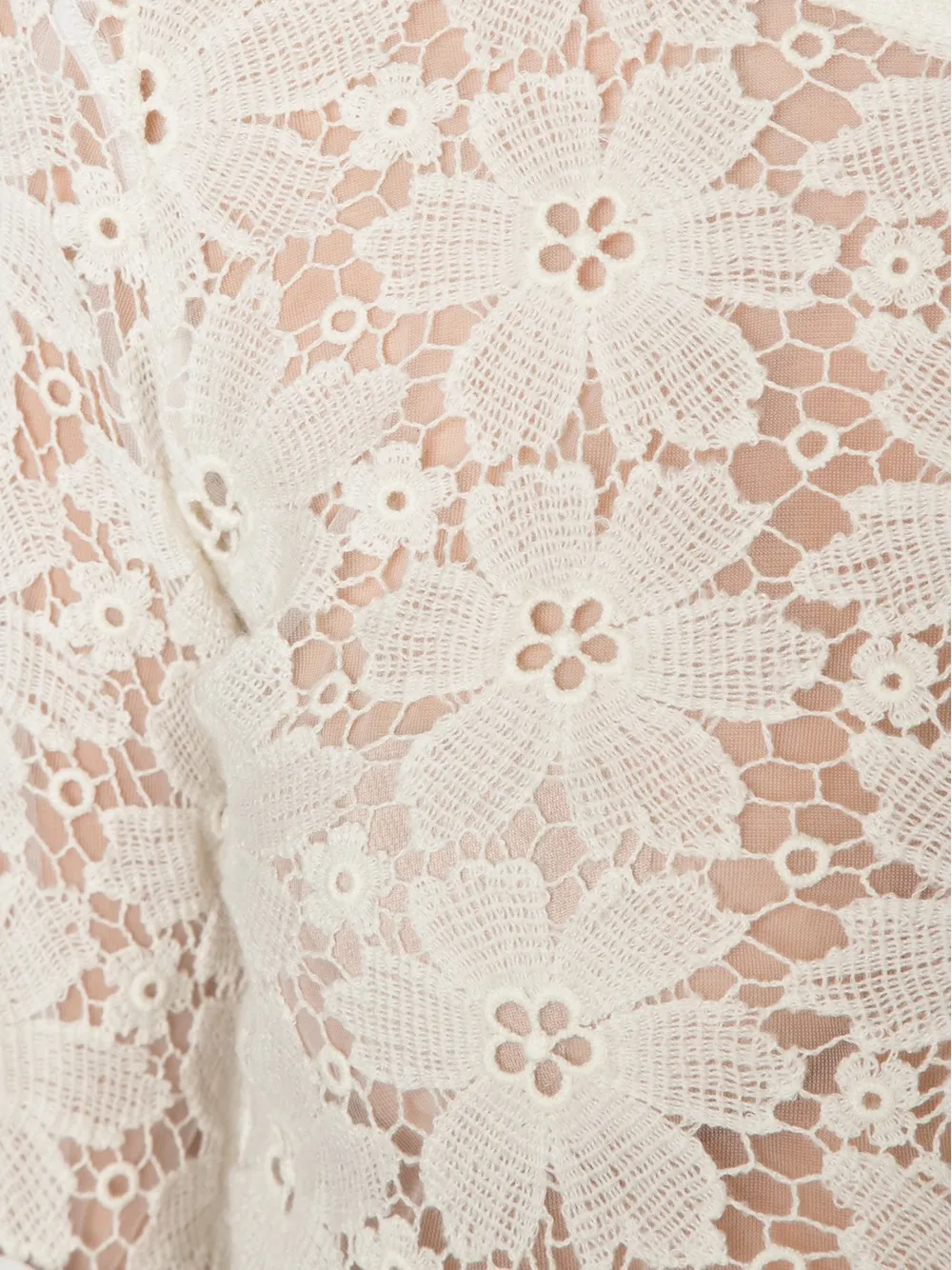 Comme Des Garçons floral lace blouse Wit