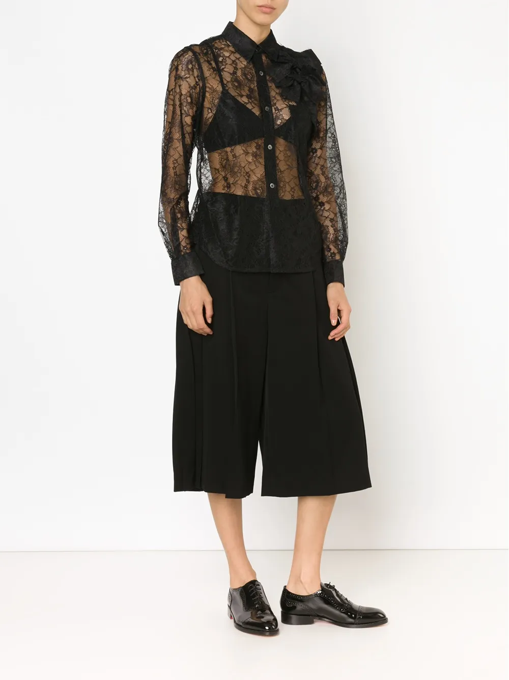 Noir Kei Ninomiya pleated culottes | Wide-Leg Pants | Image 2